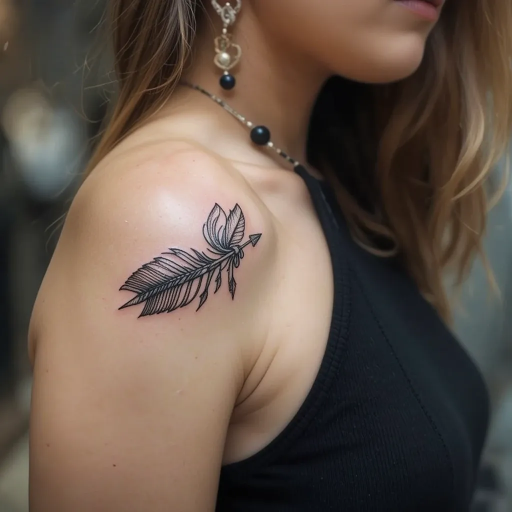 Arrow with Feathers
