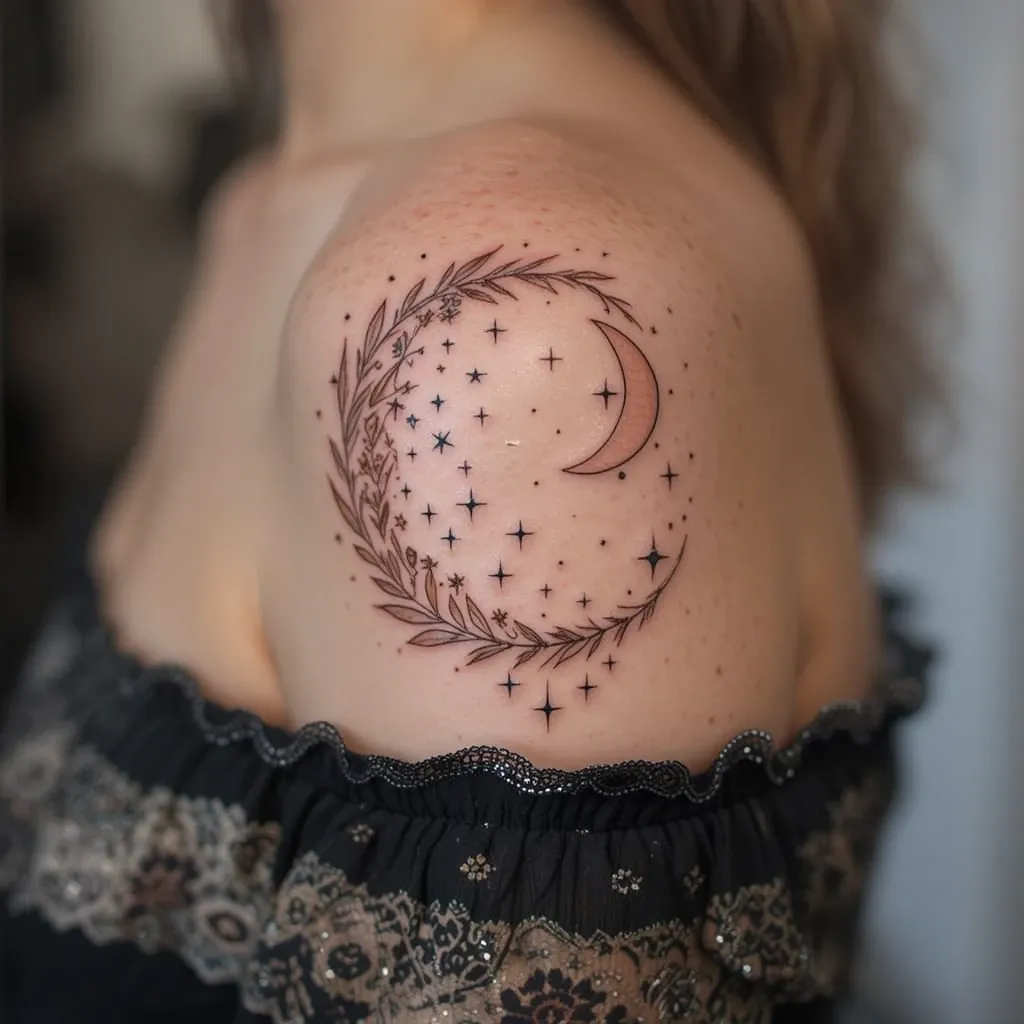 Crescent Moon and Stars