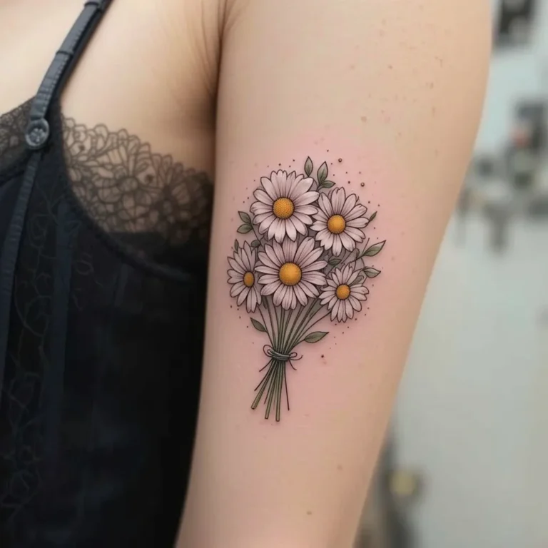 Daisy Bouquet Tattoo