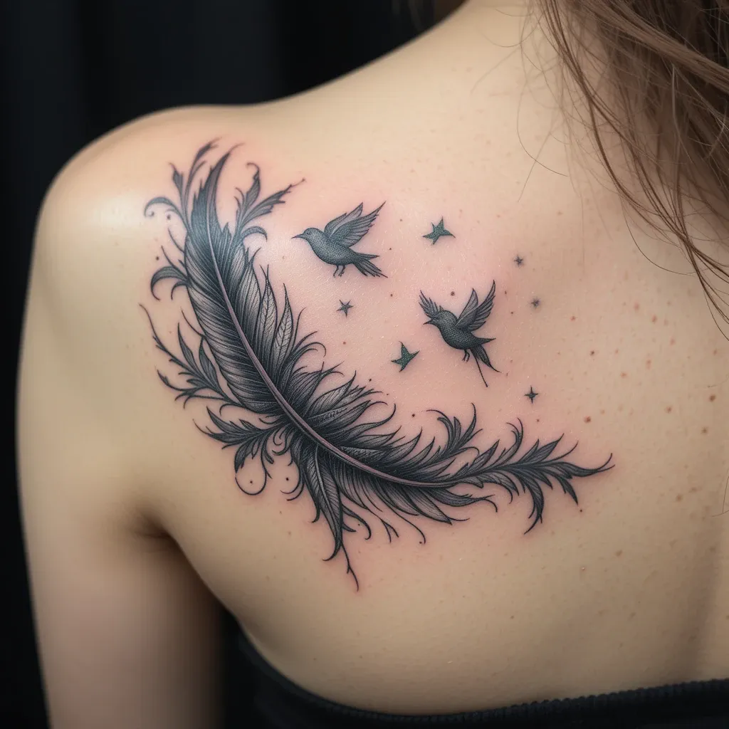 Feather With Birds