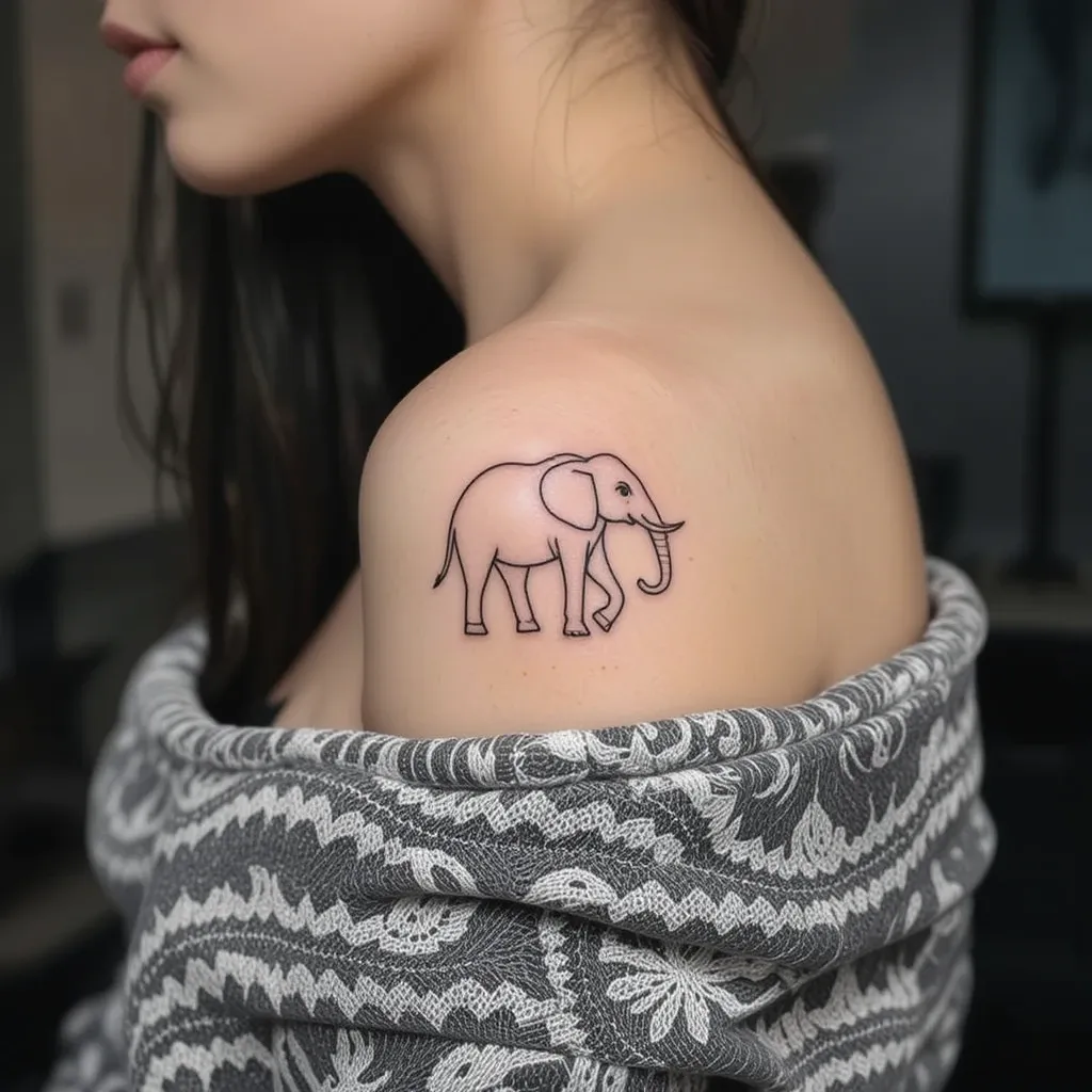 Fine Line Elephant