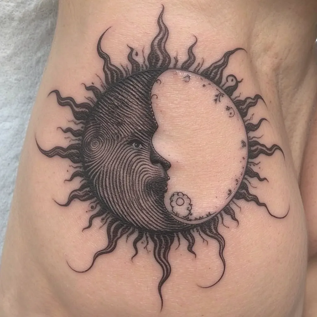 Fingerprint Moon and Sun