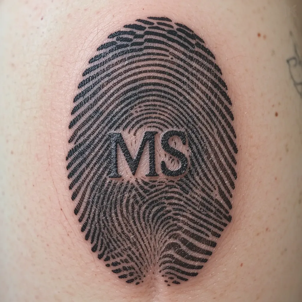 Fingerprint with Initials