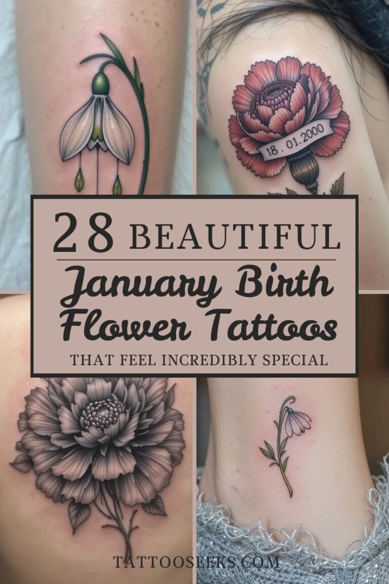 28 Stunning January Birth Flower Tattoo Ideas to Inspire You