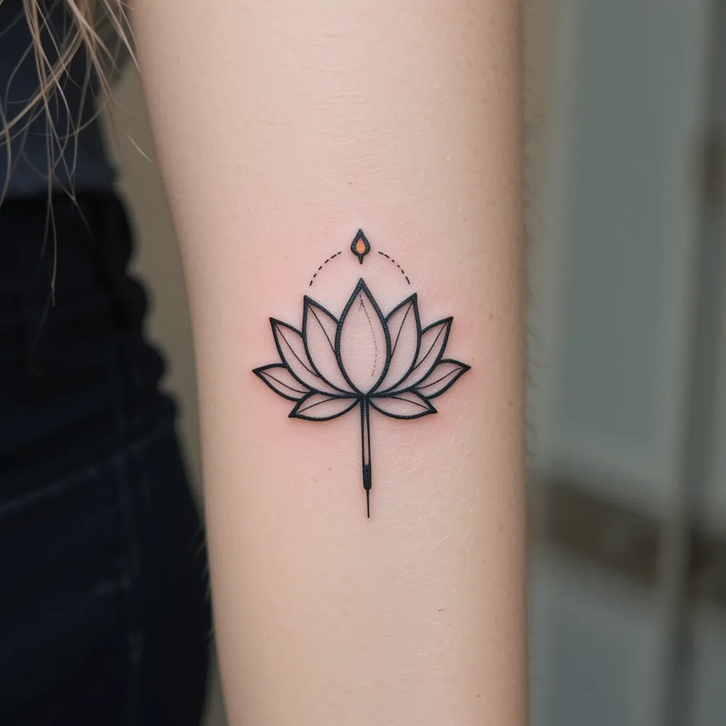 Lotus Line Art