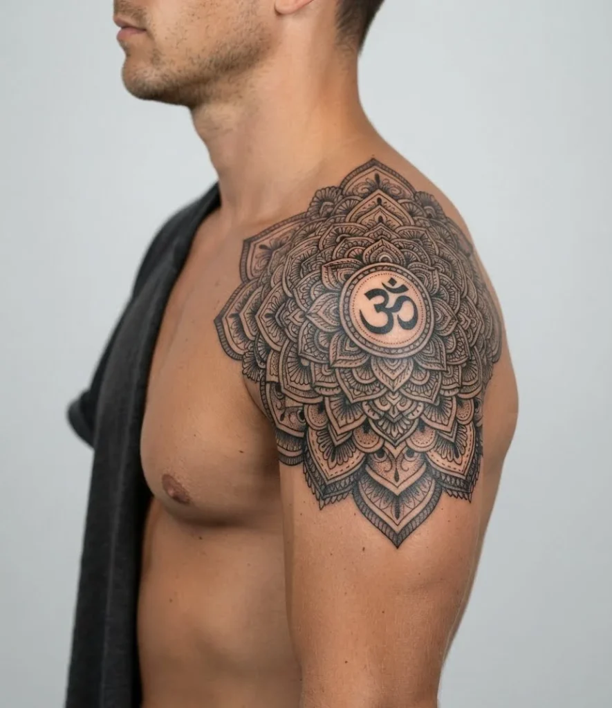 Mandala Shoulder Tattoo