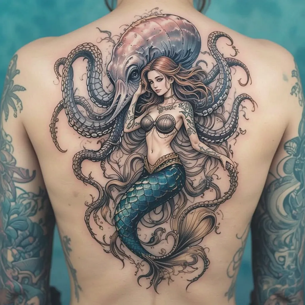 Mermaid and Kraken