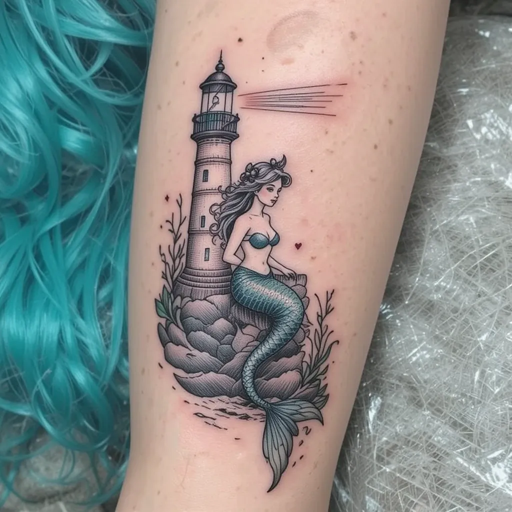 Mermaid and Lighthouse