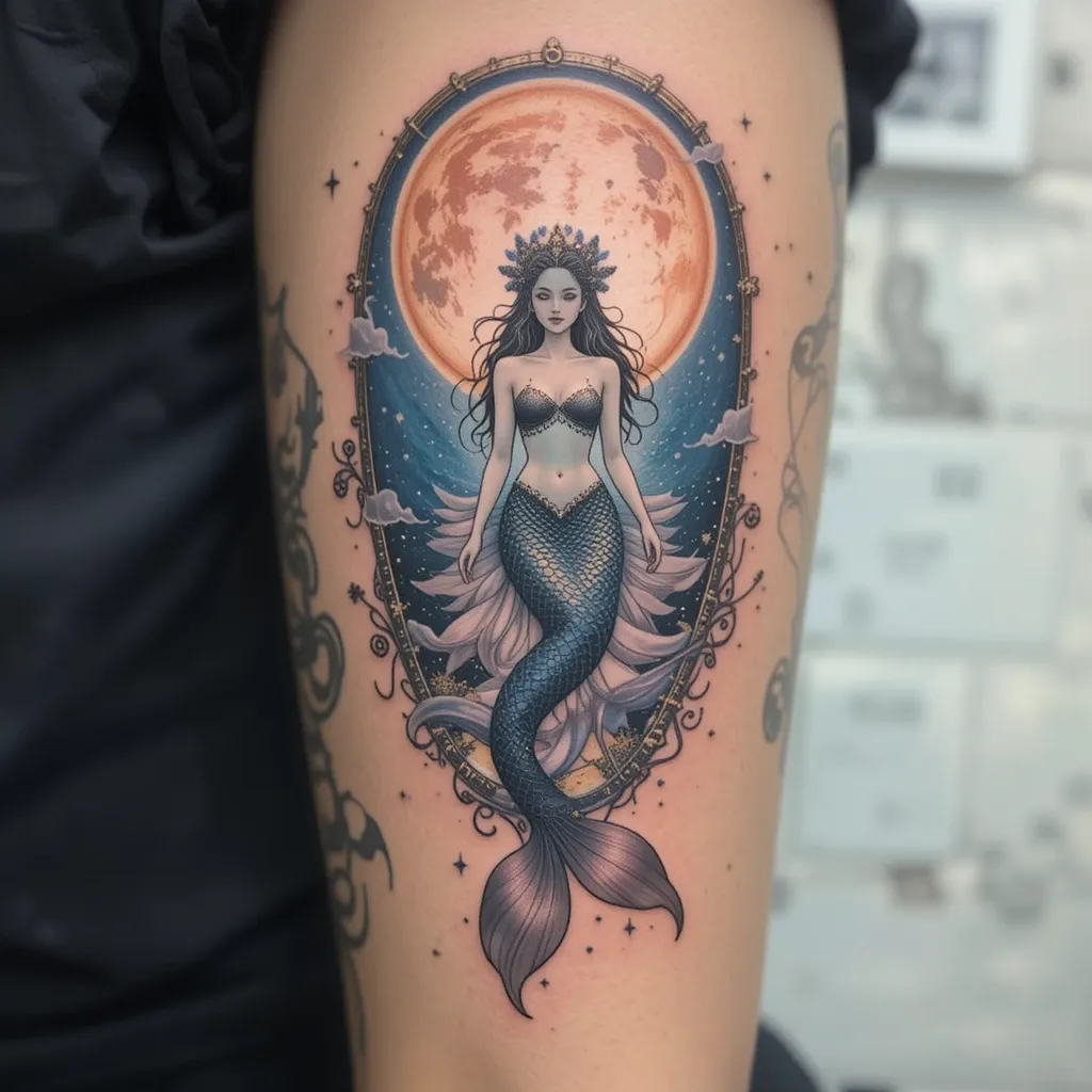 Mermaid and Moon