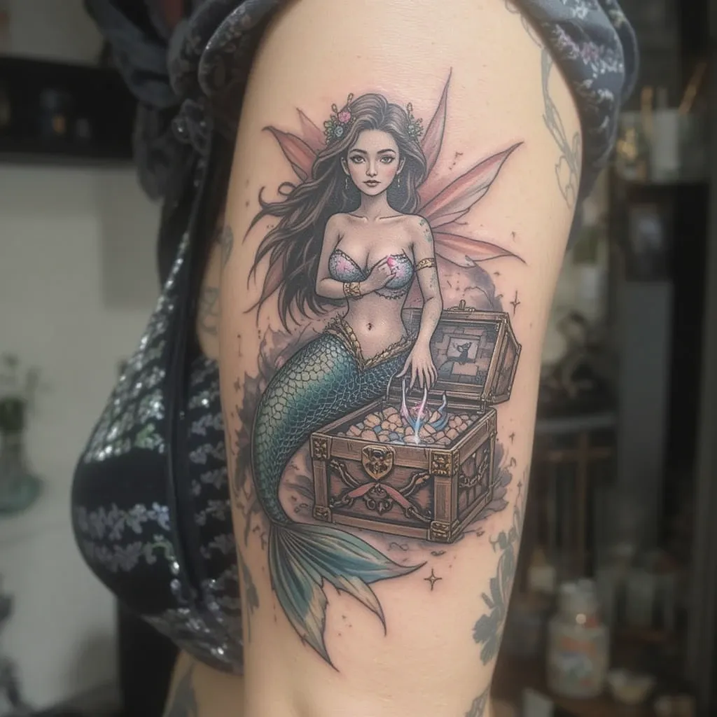 Mermaid and Treasure Chest