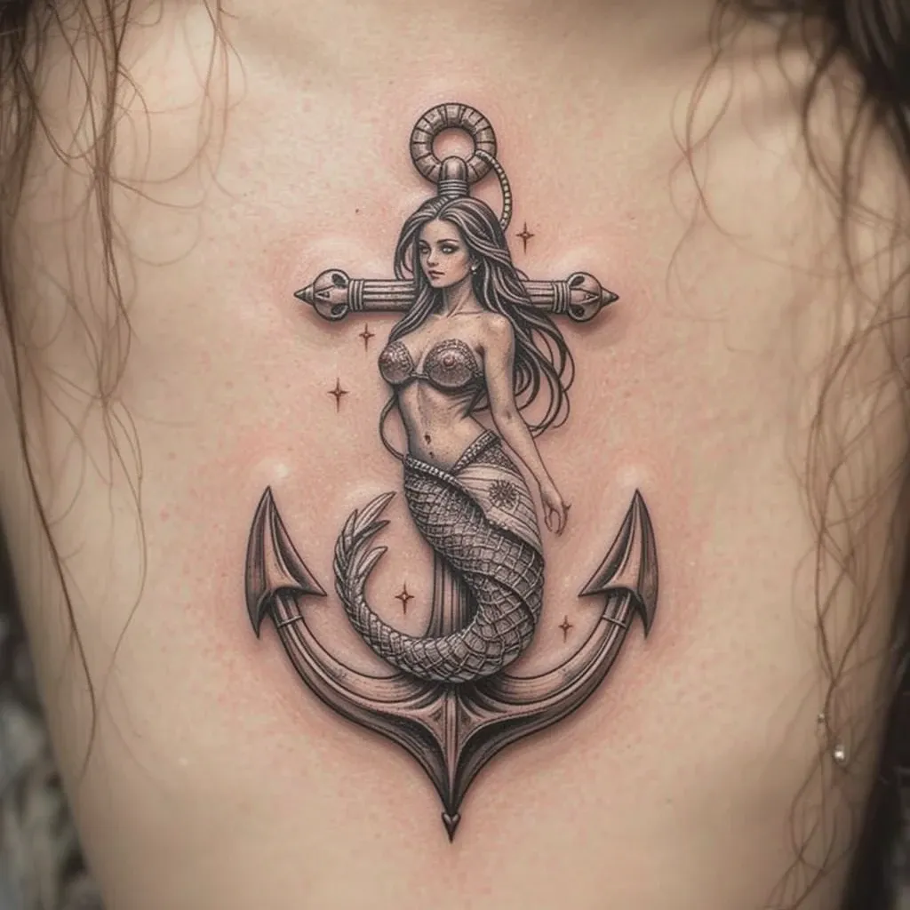 Mermaid with Anchor