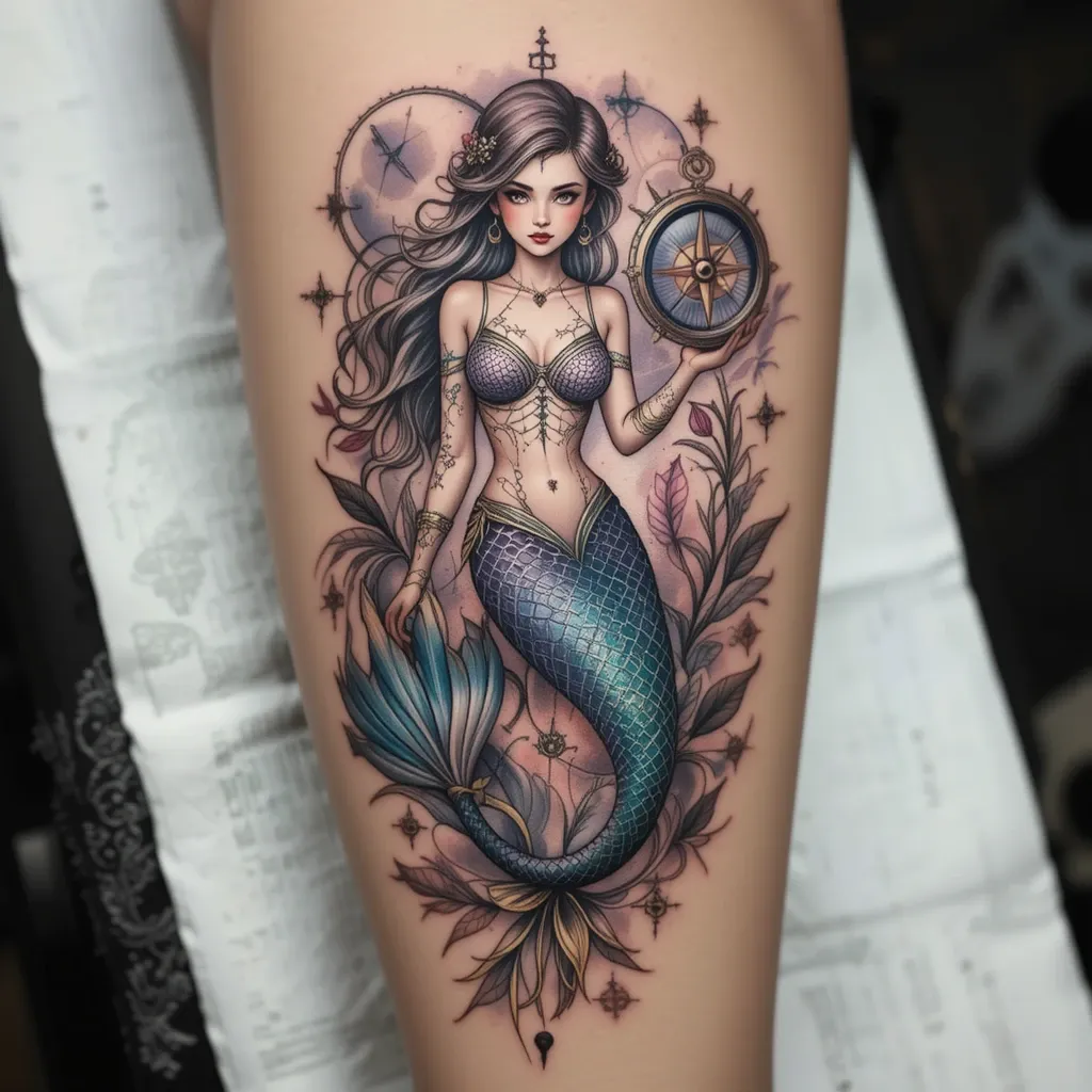 Mermaid with Compass