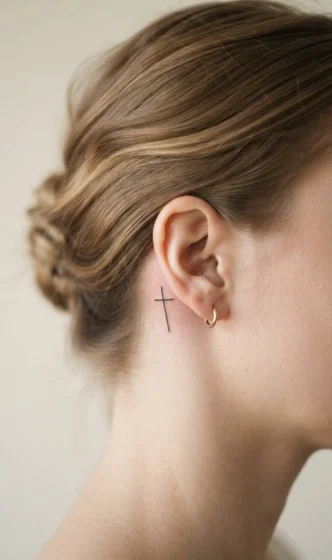 Minimalist Cross Tattoo