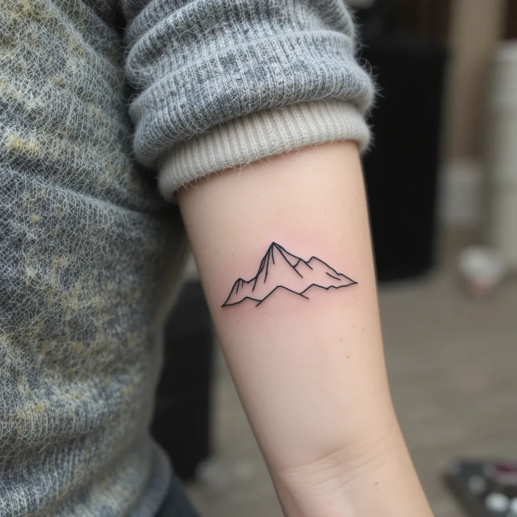 Minimalist Mountain Outline