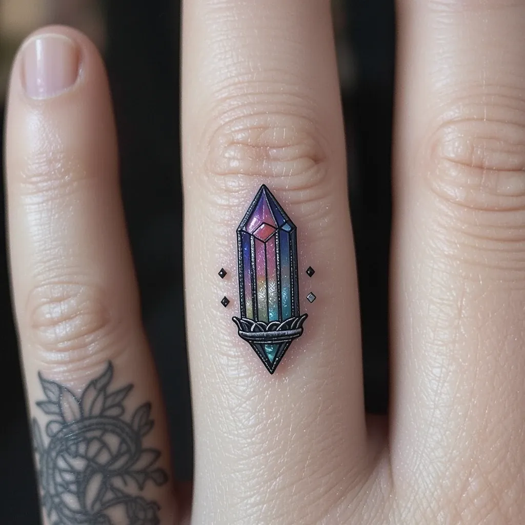 Tiny Crystal Tattoo