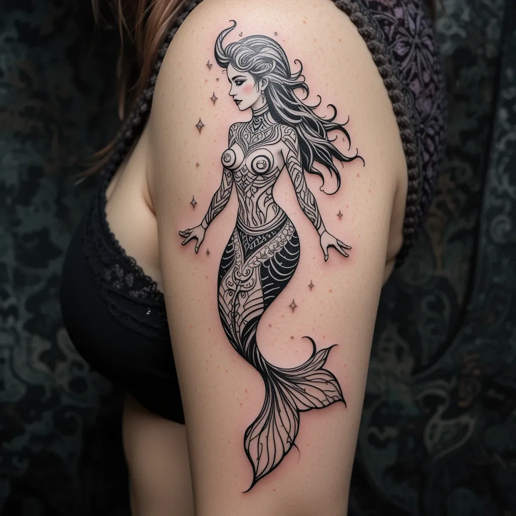 Tribal Mermaid Design