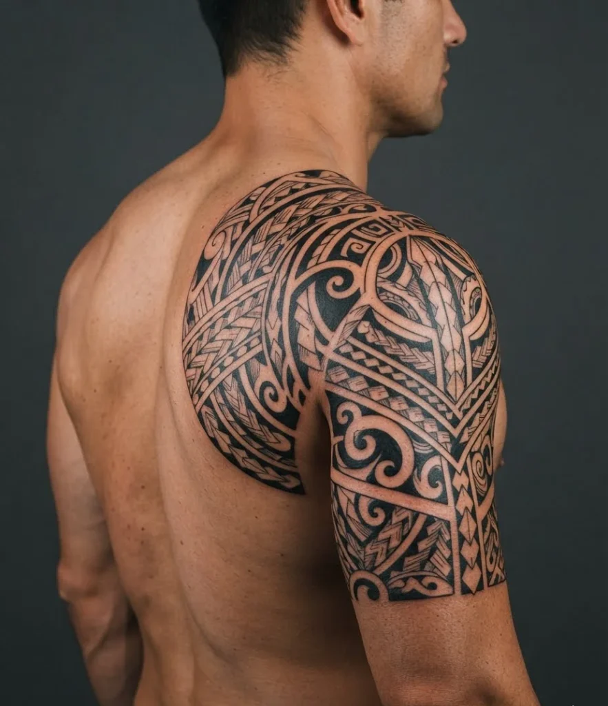 Tribal Shoulder Tattoo