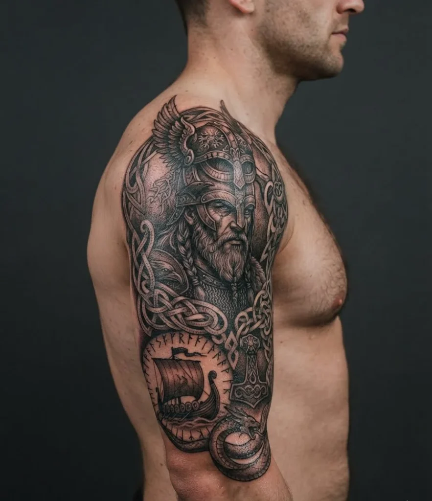 Viking Shoulder Tattoo