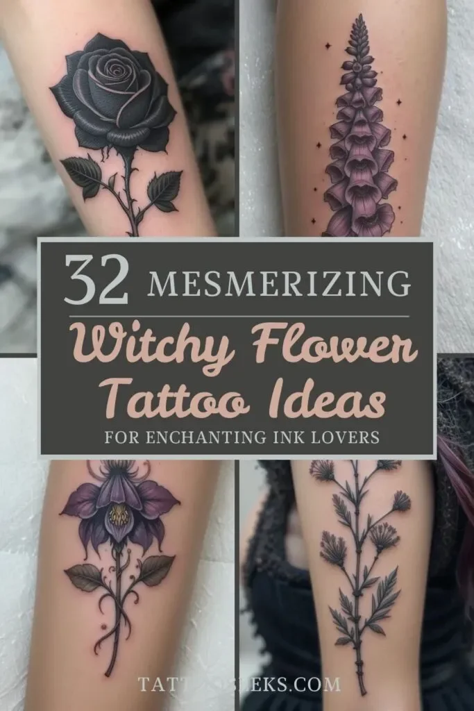 Witchy Flower Tattoo Ideas