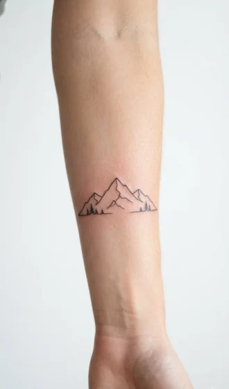 Minimalist Mountain Range