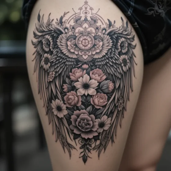 Angel Wings on the Thigh