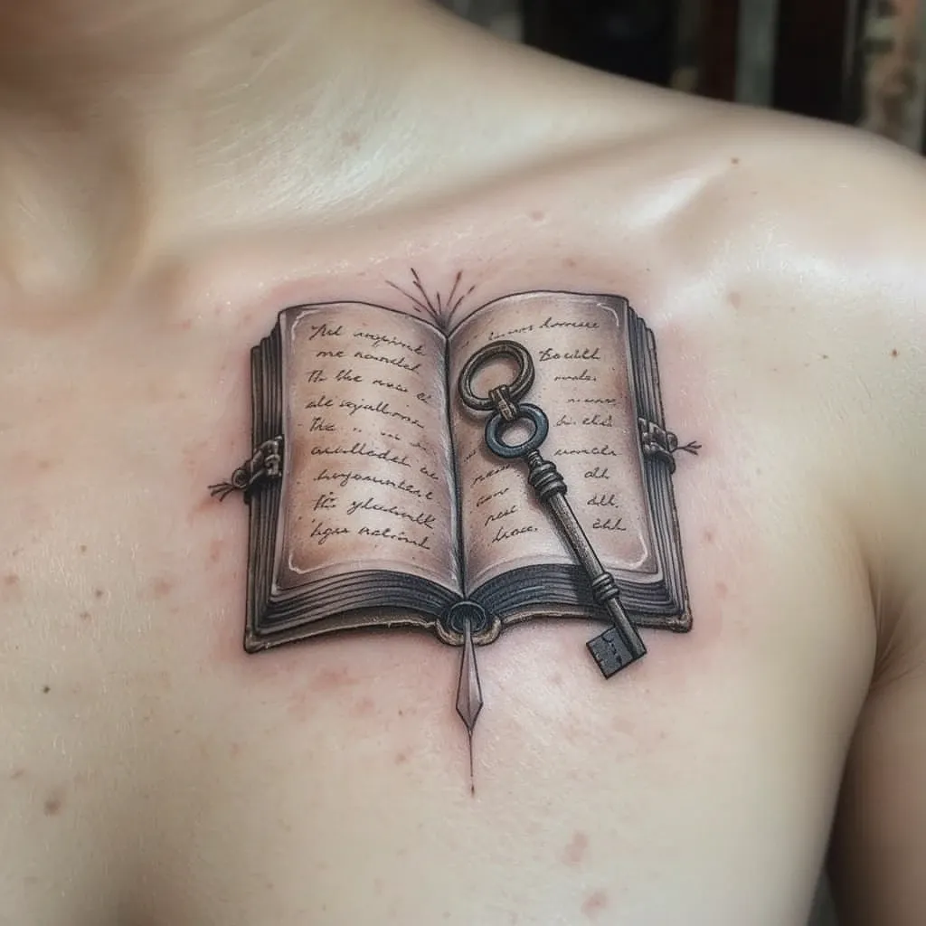 Antique Book with a Key