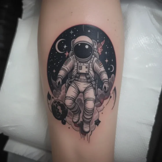Astronaut Floating in Space