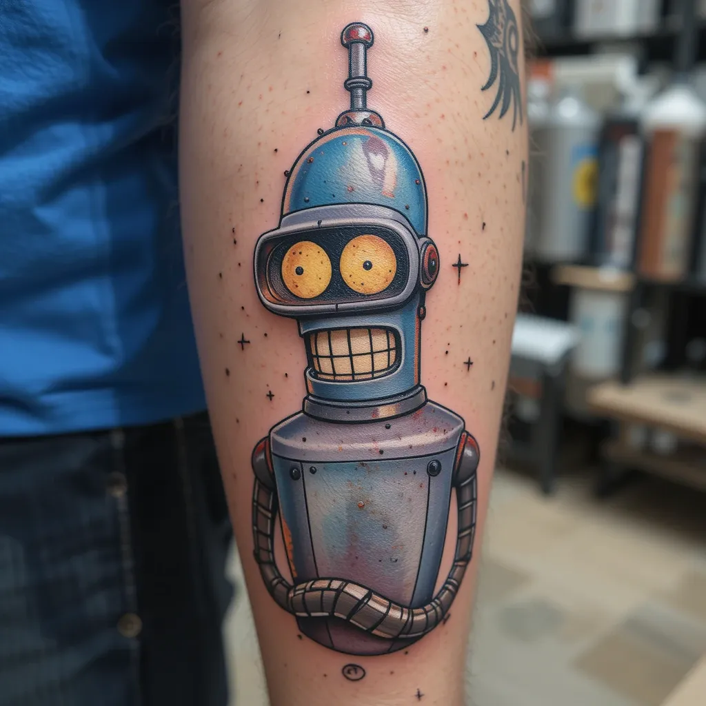 Bender from Futurama Tattoo