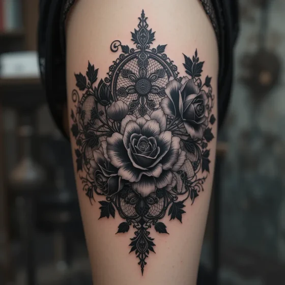 Black Lace and Roses
