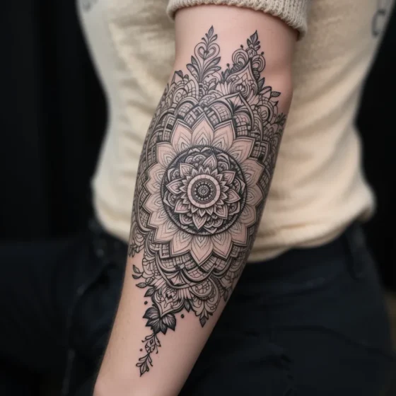 Black and Gray Mandala Sleeve