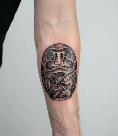 Black and Grey Daruma