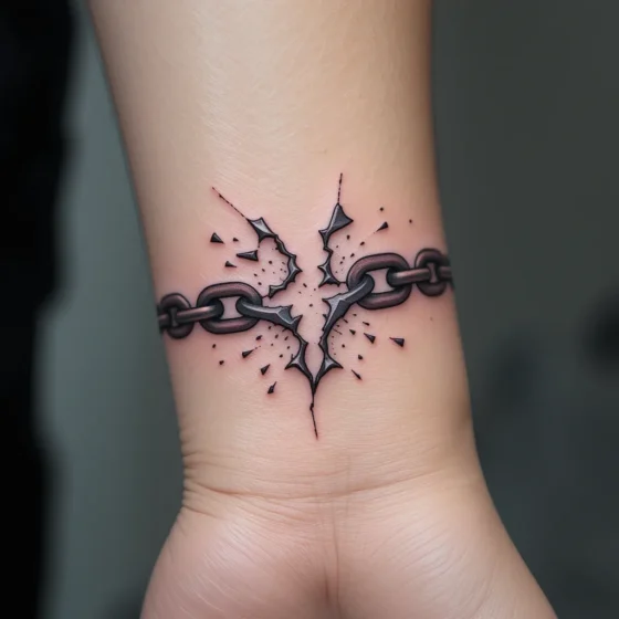 Broken Chain Tattoo