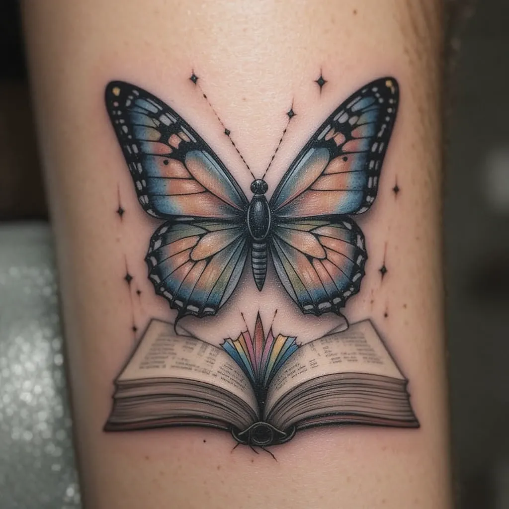 Butterfly Emerging from a Book