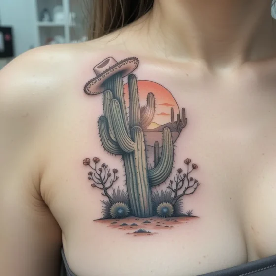 Cactus and Desert Scene
