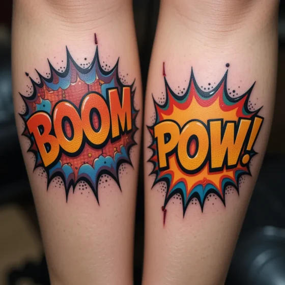 Cartoon “Boom” & “Pow” Speech Bubbles