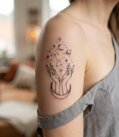 Celestial Hands Reaching for the Stars