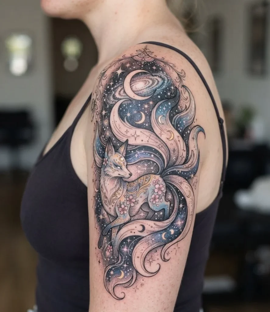 Celestial Kitsune Tattoo