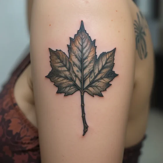 Chestnut Leaf Tattoo