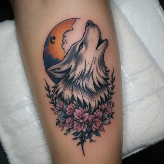 Classic Wolf Tattoo