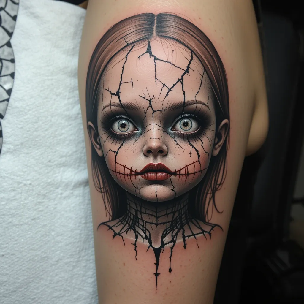 Creepy Doll Tattoo
