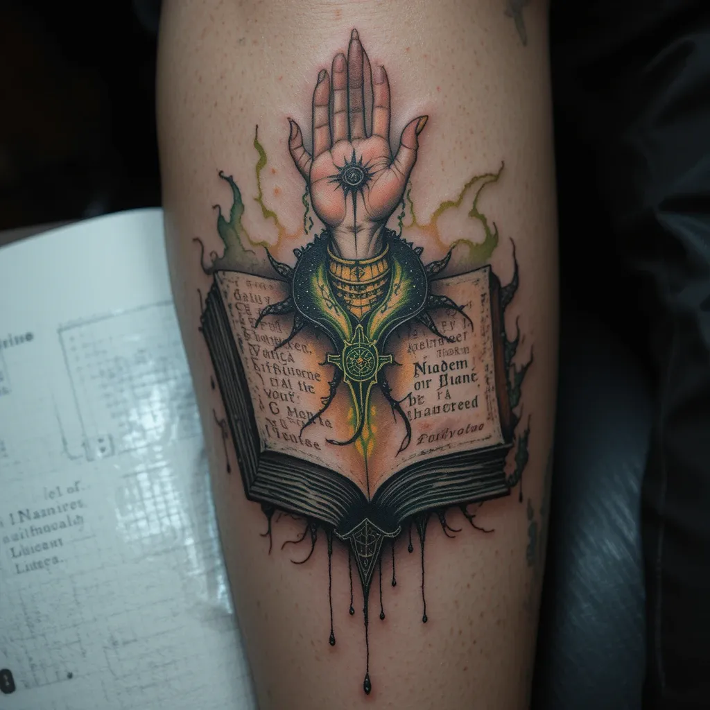 Cursed Book Tattoo