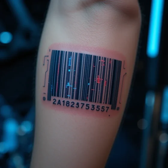 Cyberpunk-Inspired Barcode