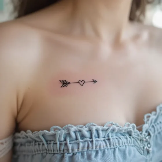 Dainty Arrow with a Small Heart
