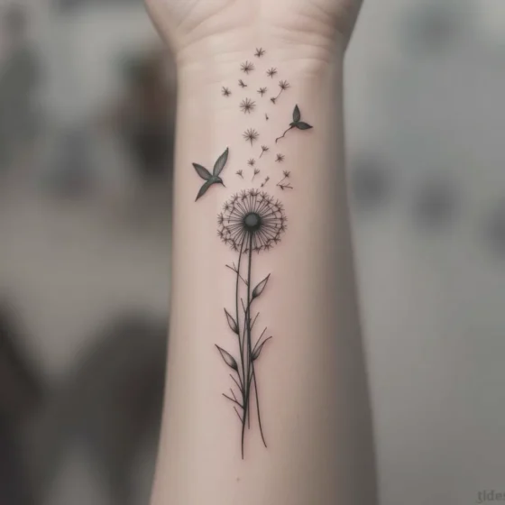 Dandelion Wish Tattoo