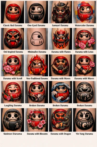 Daruma Doll Tattoos