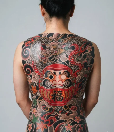 Daruma with a Dragon
