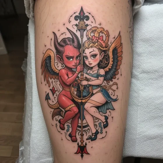Devil and Angel Tattoo