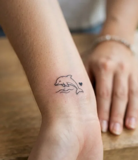 Dolphin With Tiny Heart