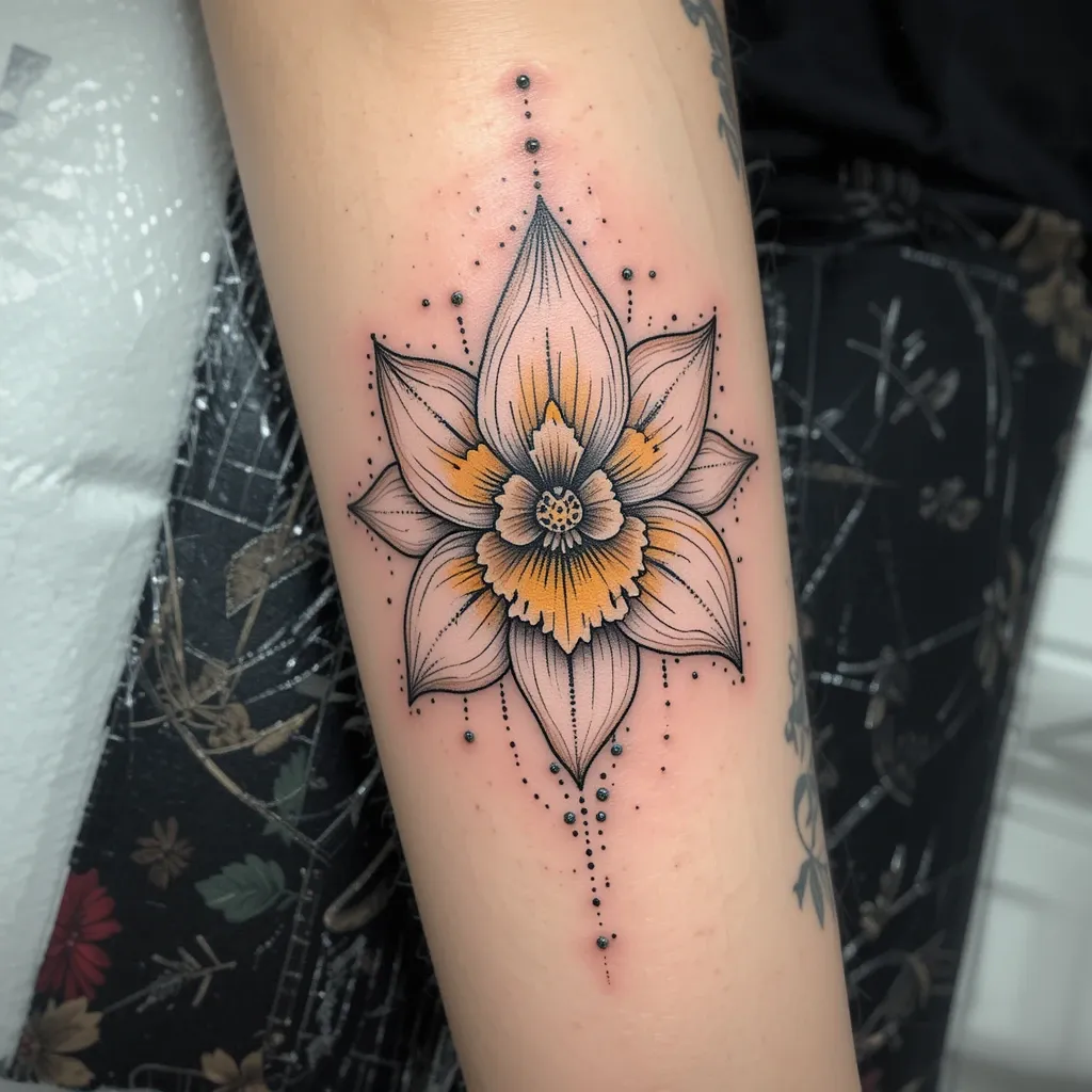 Dot Work Jonquil Tattoo