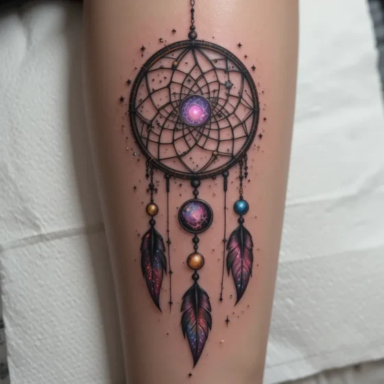 Dreamcatcher Galaxy Tattoo